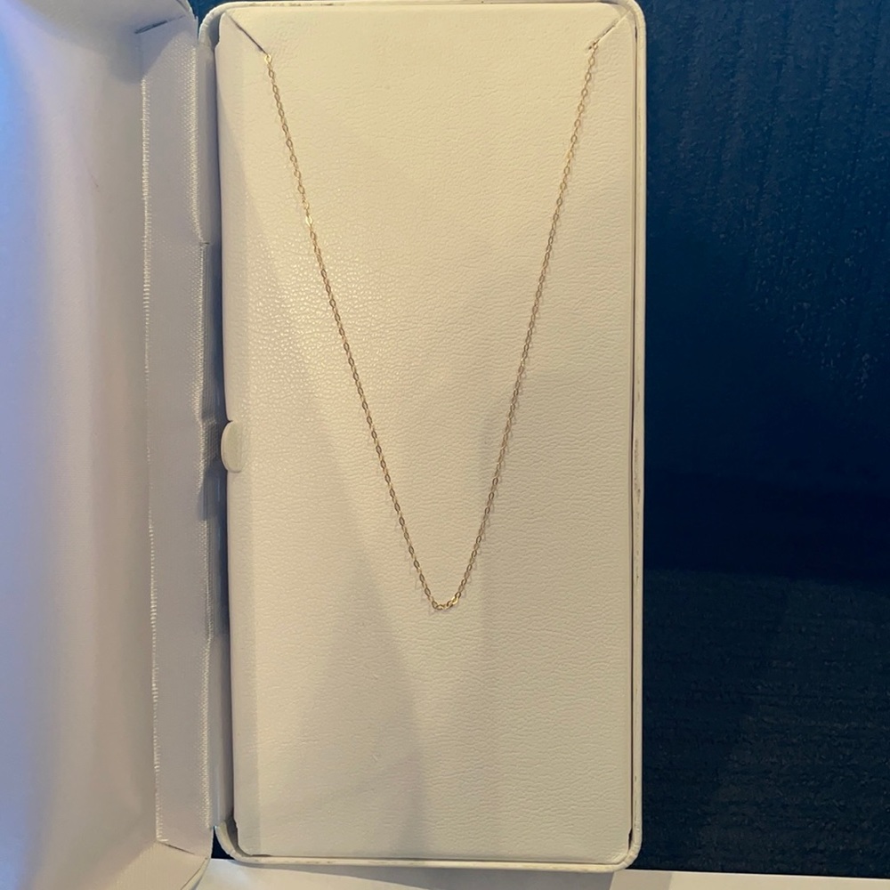 14K yellow gold 18” cable chain